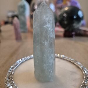 Natural Fluorite Crystal Point Obelisk Tower #O